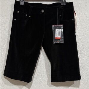 New Patrizia Pepe Black Velvet Women's Shorts